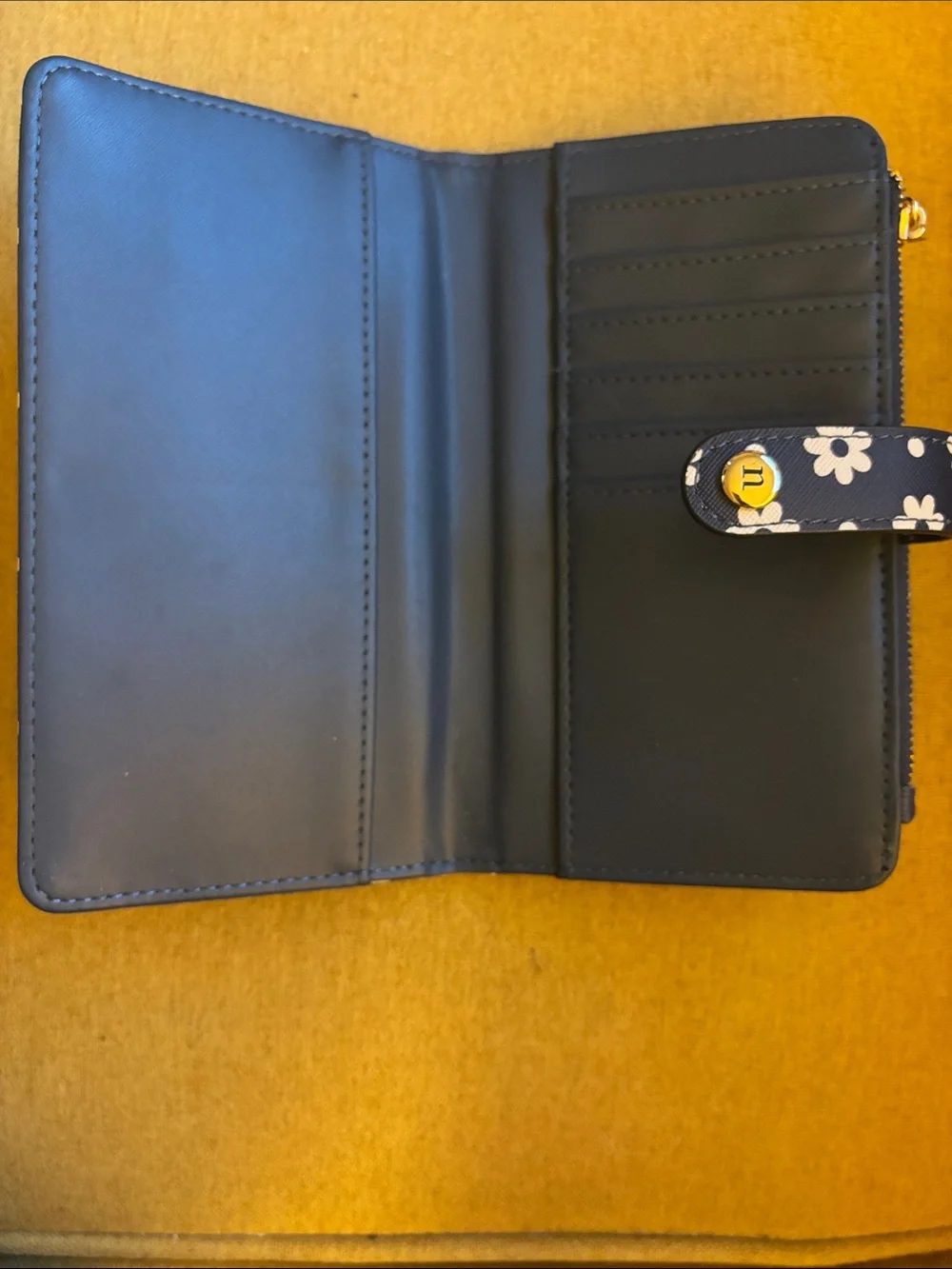 Nanette Lepore Navy White Daisy Continental Wallet